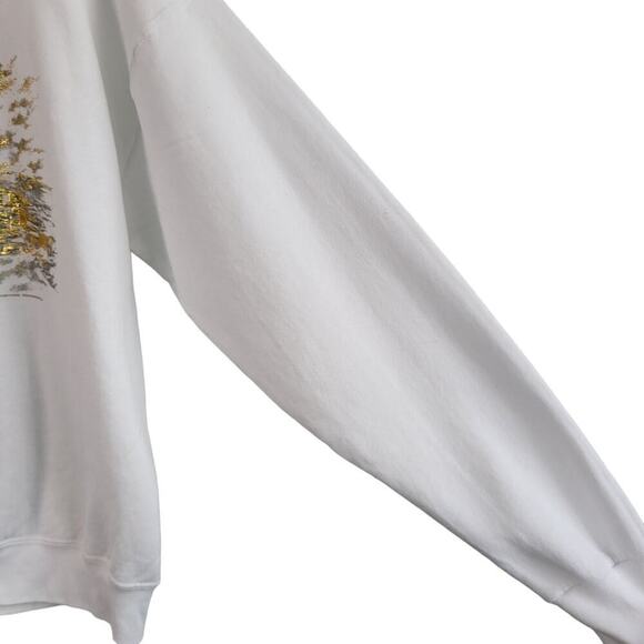 Vintage Las Vegas Stratosphere Metallic Gold Raised Print Slouchy Sweatshirt XL - Picture 4 of 11